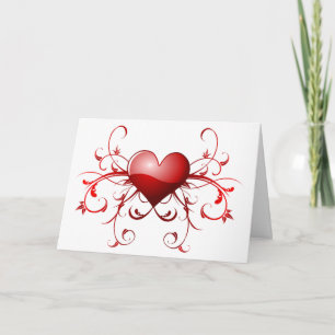 Fraktal des Herzens Karte