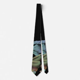Fraktal Design abstrakt 4 schwarz, blau, grün Krawatte