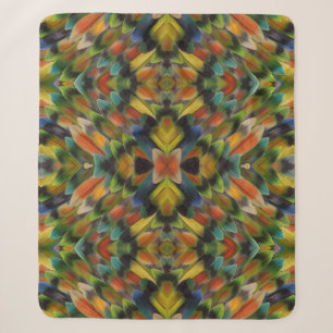 Fraktal Design der Lovebird-Federn Sherpadecke