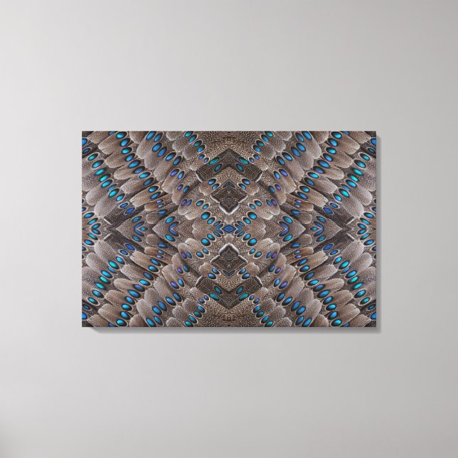 Fraktal Design Pheasant Feather Leinwanddruck (Vorderseite)