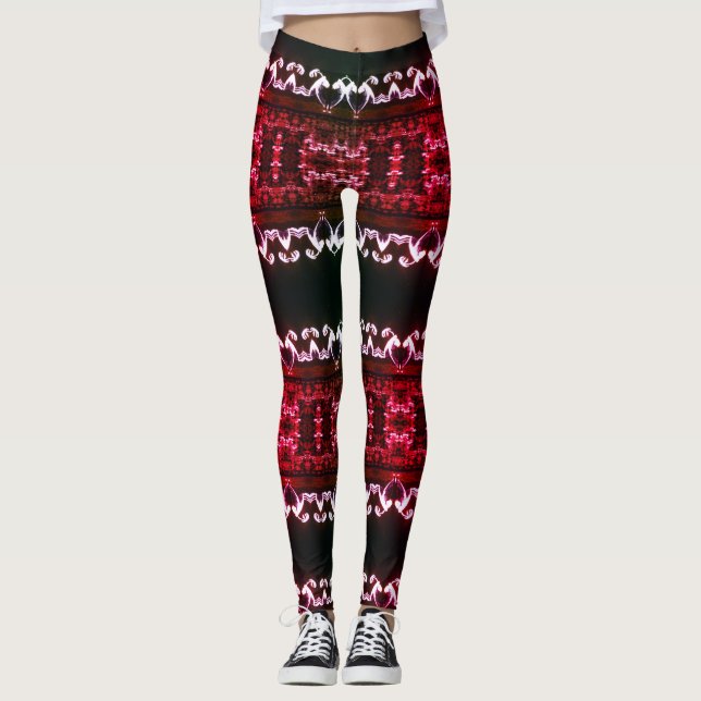 Fraktal Etno Custom Leggings (Vorderseite)