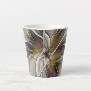 Fraktal, Fantasy-Blume mit Erdfarben Milchtasse