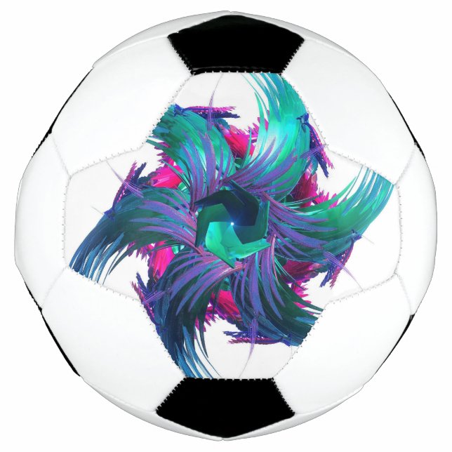 Fraktal Fantasy Wirbel Fußball Ball (Vorderseite)