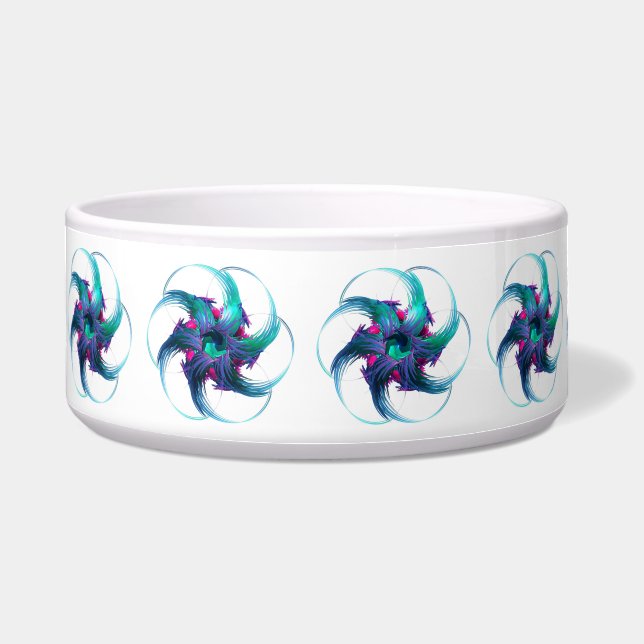 Fraktal Fantasy Wirbel Keramik Pet Bowl Napf (Vorderseite)