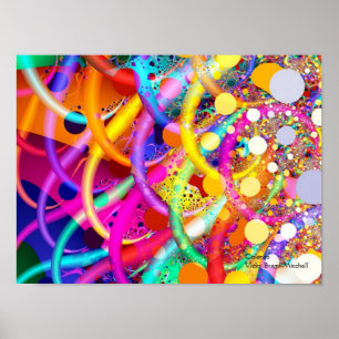 Fraktal Farbe 10 Abstrakte Kunst Poster