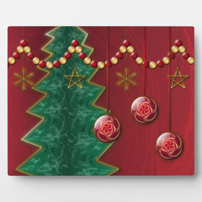 Fraktal Feier Weihnachtsfeier Foto Plaque Fotoplatte (Vorderseite)