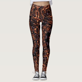 Fraktal Feuer Stimmung Custom Leggings