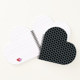 Fraktal Finesse Heart Shaped Spiral Notebook Notizbuch