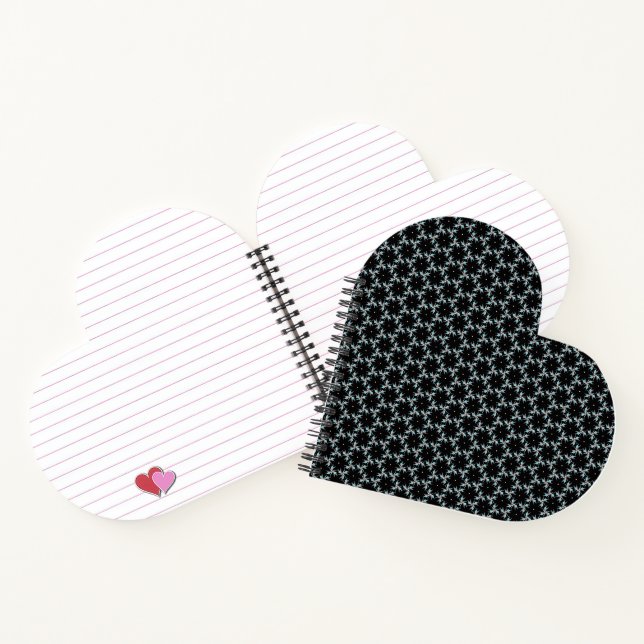 Fraktal Finesse Heart Shaped Spiral Notebook Notizbuch (Innenseite)