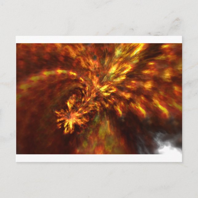 Fraktal Flame Art Postkarte (Vorderseite)