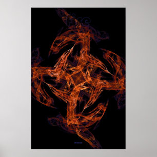 Fraktal-Flamme: Feuer Poster
