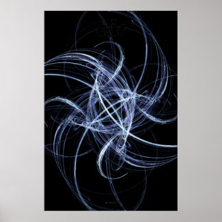 Fraktal-Flamme: Luft Poster