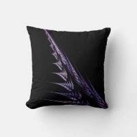 Fraktal Flamme Muster Lila schwarze Throw Kissen