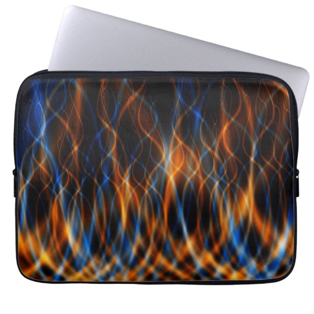 Fraktal Flammen Laptopschutzhülle (Vorderseite)