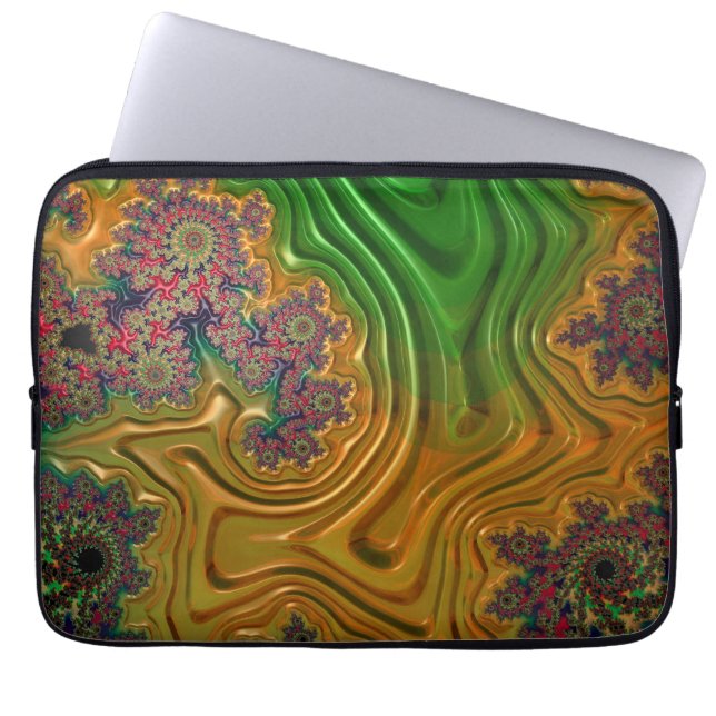 Fraktal Forest Laptopschutzhülle (Vorderseite)