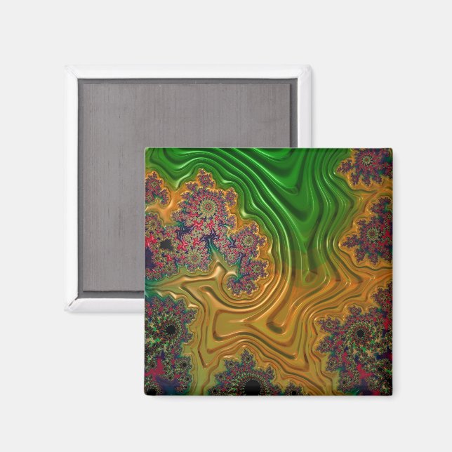 Fraktal Forest Magnet (Vorderseite/Rückseite)