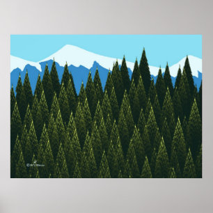 Fraktal Forest Poster