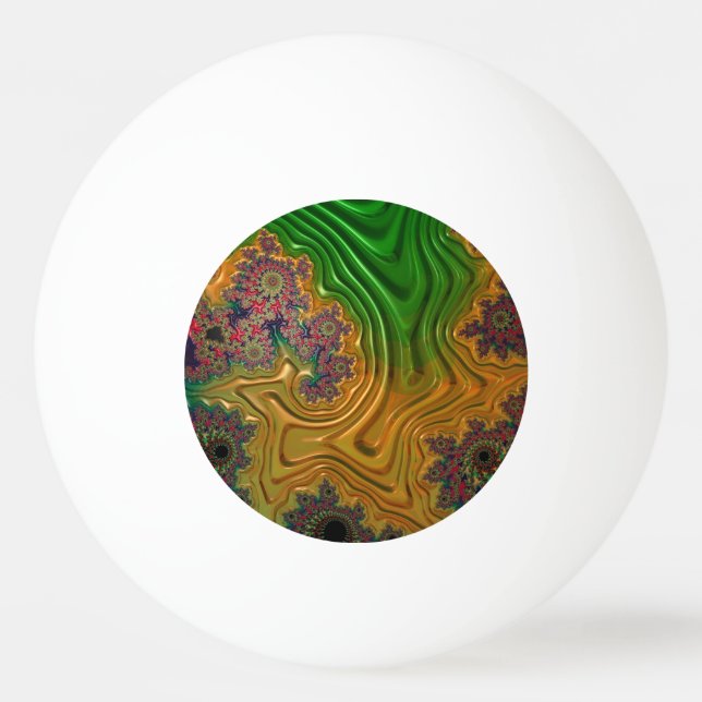 Fraktal Forest Tischtennisball (Vorderseite)
