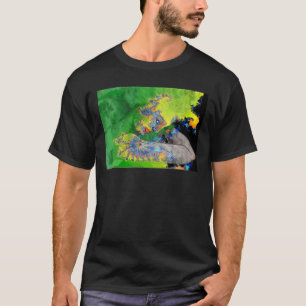 FRAKTAL-FRAU IN GRÜNGELB T-Shirt