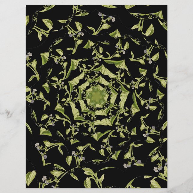 Fraktal für grüne und schwarze Natur (Vorderseite)