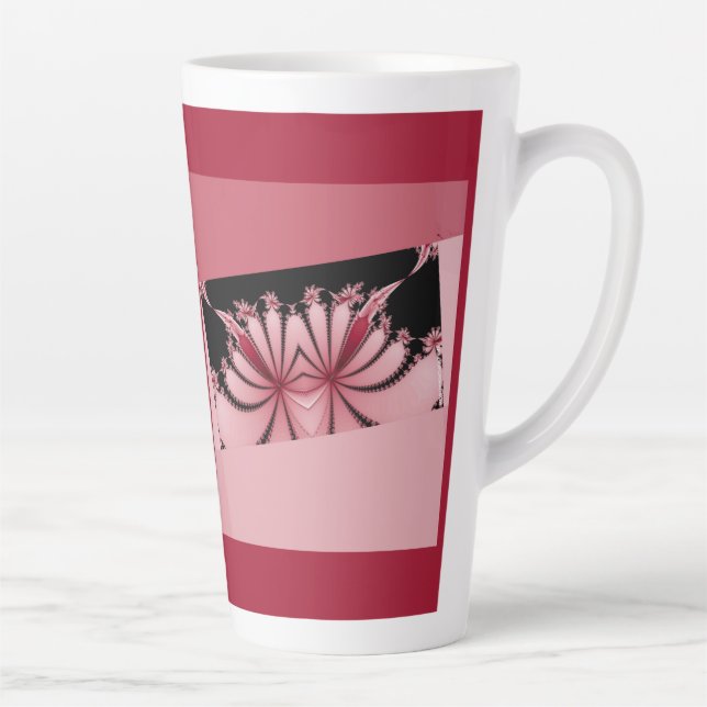 Fraktal Garden Orchid Latte Tasse (Rechts)
