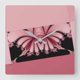 Fraktal Garden Orchidee Quadratische Wanduhr