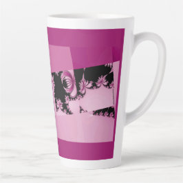 Fraktal Garden rosa Latte Tasse