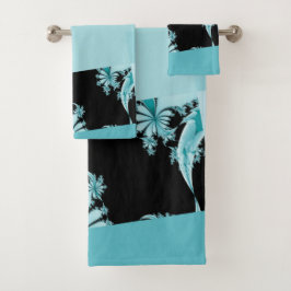 Fraktal Garden sky Badhandtuch Set