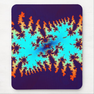 Fraktal-gefärbte Krawatte: Tierdruck Mousepad