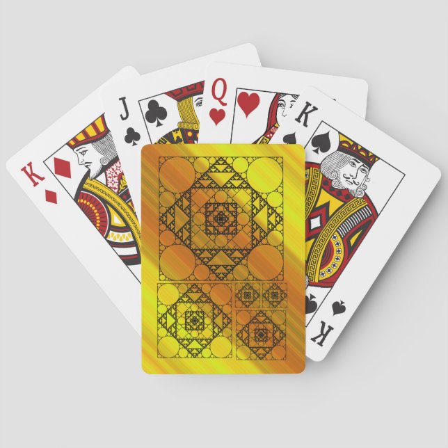 Fraktal-Geometrie-klassische Spielkarten (Rückseite)