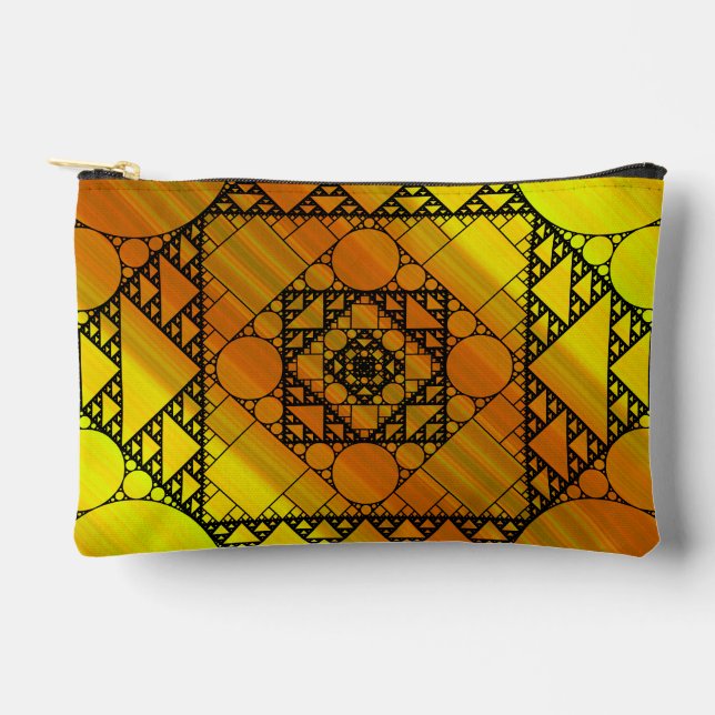 Fraktal Geometrie Zubehörtasche (Vorderseite)