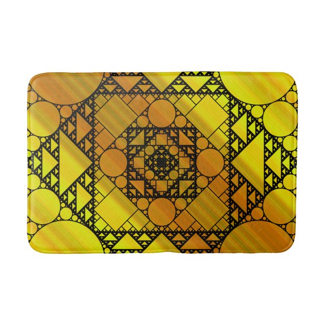 Fraktal Geometry Bath Mat Badematte (Vorderseite)