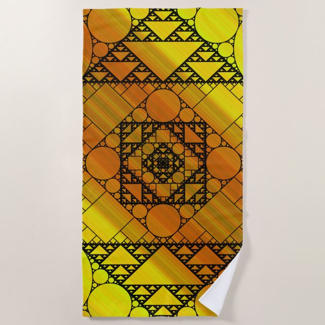 Fraktal Geometry Beach Handtuch (Vorderseite)