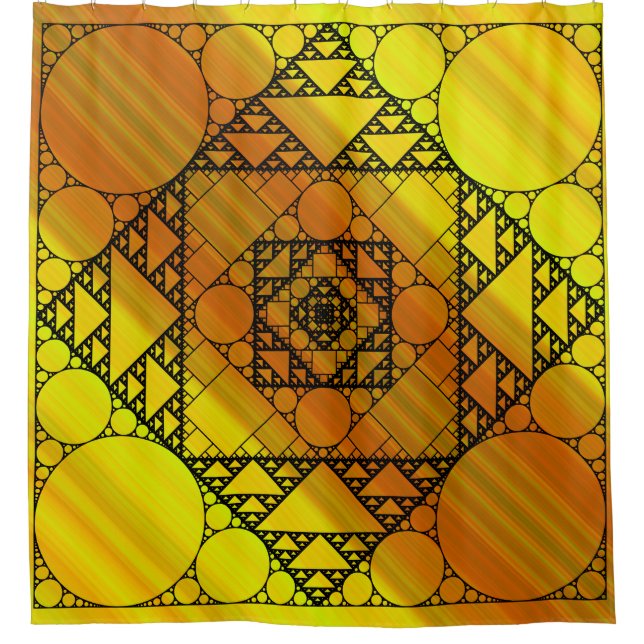 Fraktal Geometry Duschvorhang (Vorderseite)