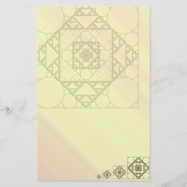 Fraktal Geometry Stationery Briefpapier (Vorderseite)