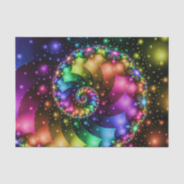 Fraktal-gewundener Regenbogen-Nebelfleck Seidenpapier