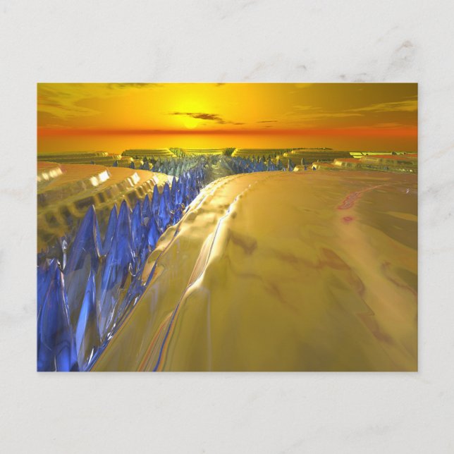 Fraktal Glacier Postkarte (Vorderseite)