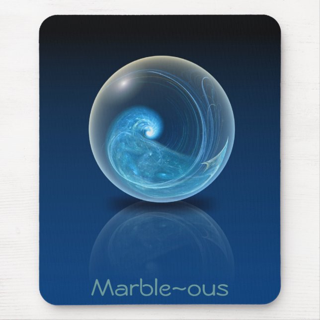 Fraktal-Glas-Marmor Mousepad (Vorne)