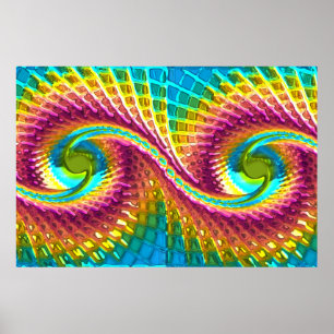 Fraktal Glass 7 Poster