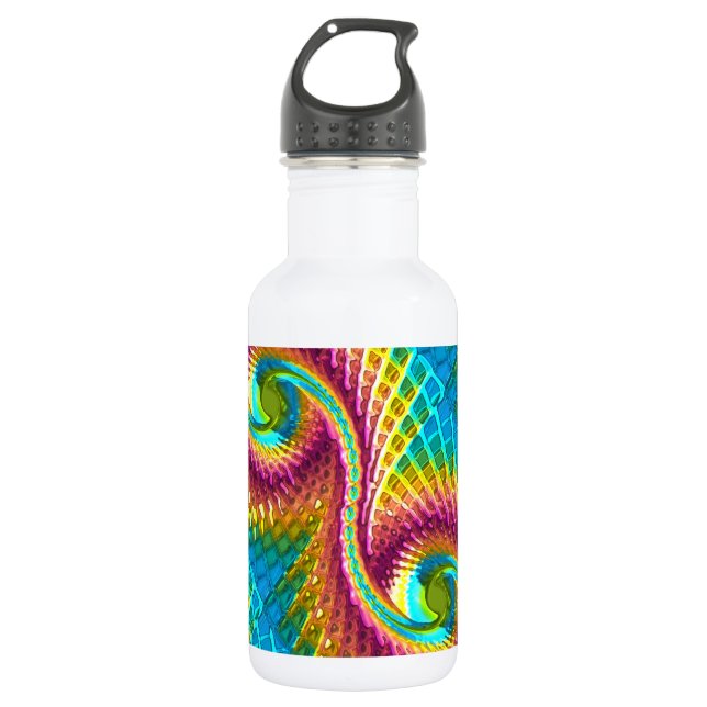 Fraktal Glass 7 Trinkflasche (Vorderseite)