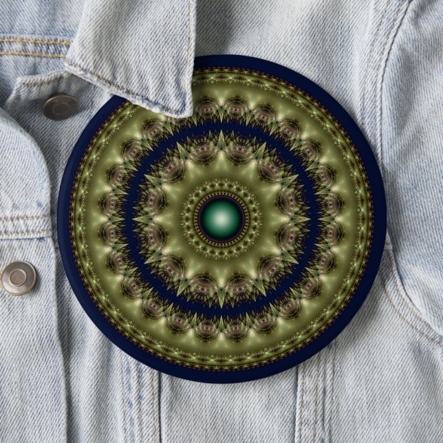 Fraktal glüht rund kaleidoskopisch button (Beispiel)