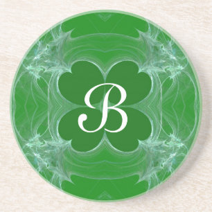 Fraktal Green Clover Untersetzer