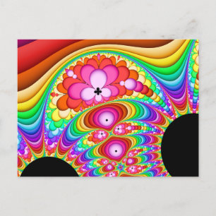 Fraktal Groovy Postkarte