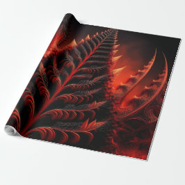 Fraktal-Highlights Rot-Mandelbrot Geschenkpapier