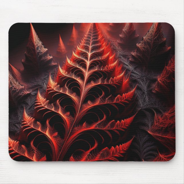 Fraktal-Highlights Rot-Mandelbrot Mousepad (Vorne)