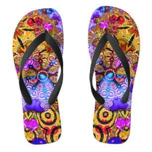 Fraktal Hodgepodge Flip Flops