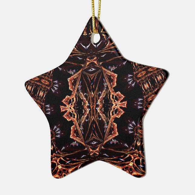 Fraktal Ihrer persönlichen Star-Ornament Keramikornament (Links)