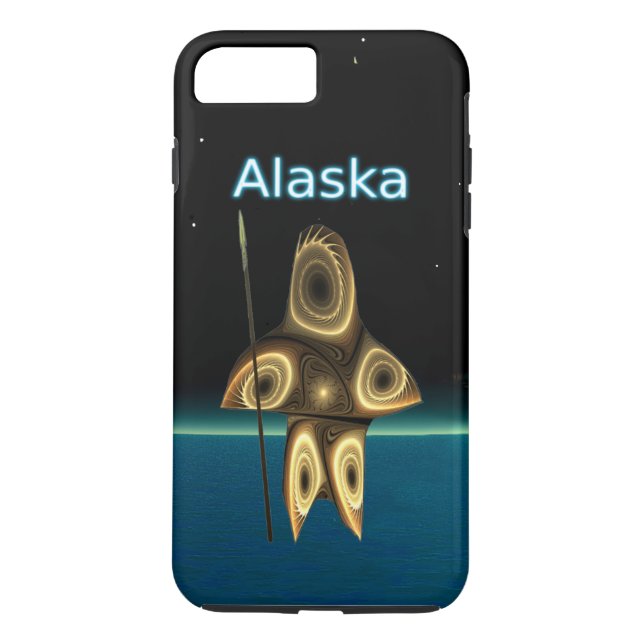 Fraktal Inuit Hunter - Alaska Case-Mate iPhone Hülle (Rückseite)