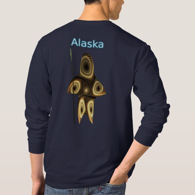 Fraktal Inuit Hunter - Alaska T-Shirt (Rückseite)