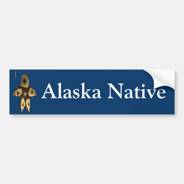 Fraktal Inuit Hunter - Alaska-Ureinwohner Autoaufkleber (Vorne)